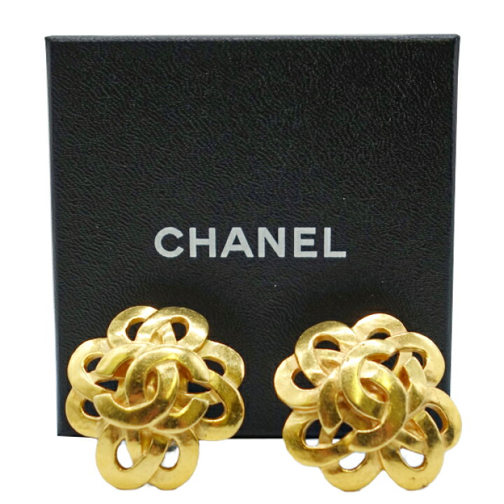 楽天市場】【中古】CHANEL シャネル イヤリング ゴールド CCマーク 