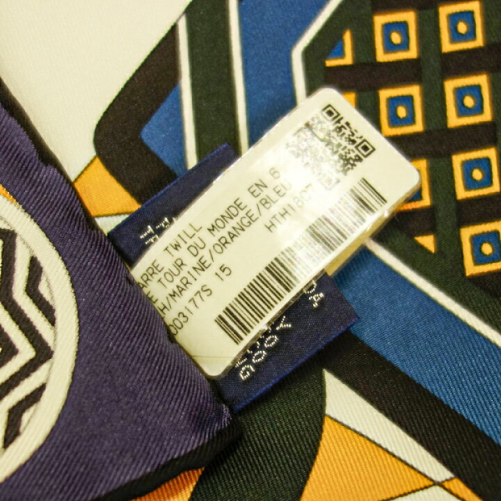 楽天市場】【中古】未使用品 HERMES エルメス カレ90 LE TOUR DU MONDE  