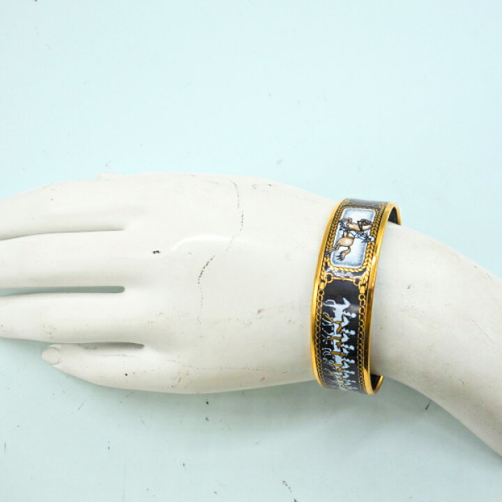 楽天市場】【中古】HERMES エルメス エマイユGM バングル ブラック  