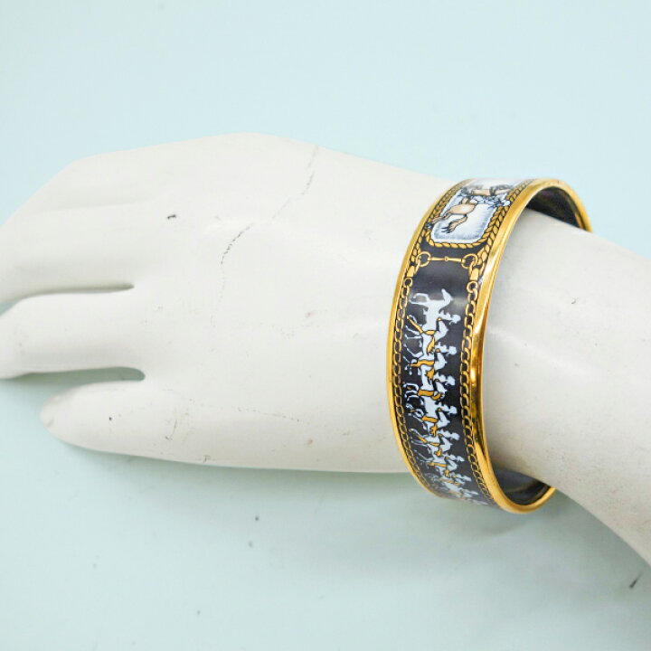 楽天市場】【中古】HERMES エルメス エマイユGM バングル ブラック  