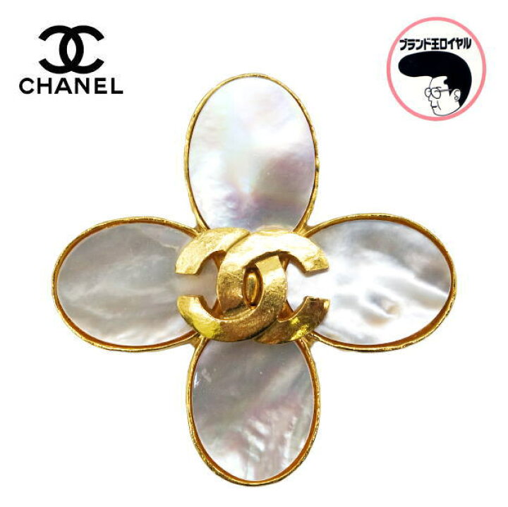 楽天市場】CHANEL シャネル ブローチ クローバー CCマーク 【中古 