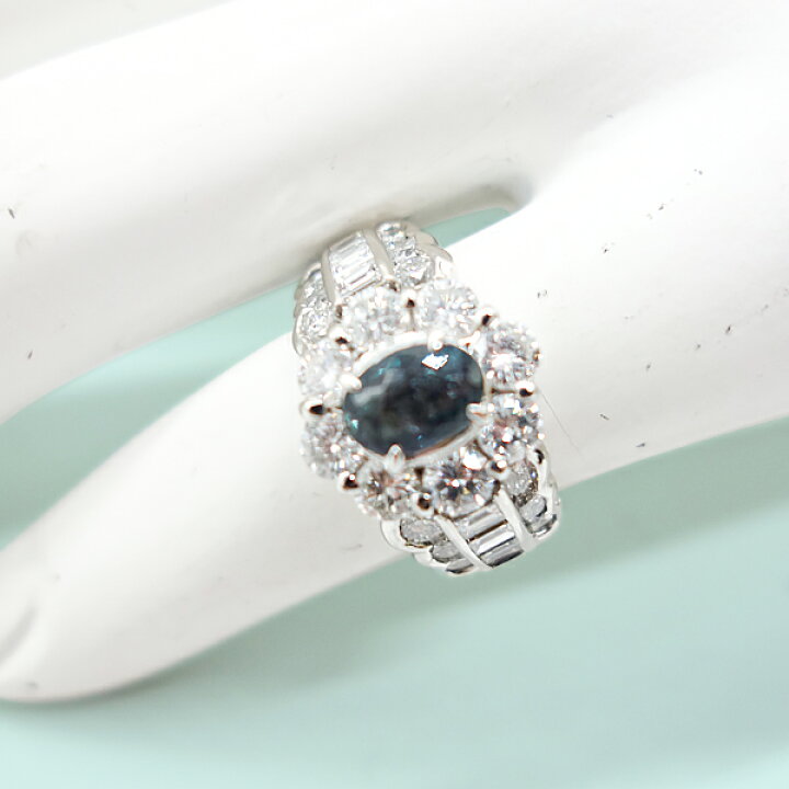 楽天市場】PT900 アレキサンドライト リング 1.28ct ダイヤ2.66ct 6月 