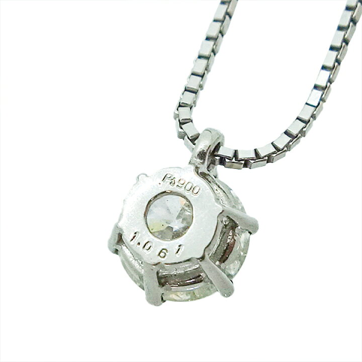 楽天市場】Pt ダイヤモンドネックレス 1.061ct 一粒ダイヤモンド 
