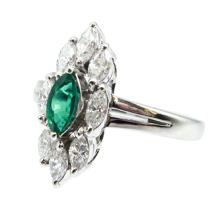 楽天市場】MIKIMOTO ミキモト ダイヤエメラルドリング Pt900 E0.32ct 