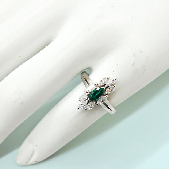 楽天市場】MIKIMOTO ミキモト ダイヤエメラルドリング Pt900 E0.32ct 