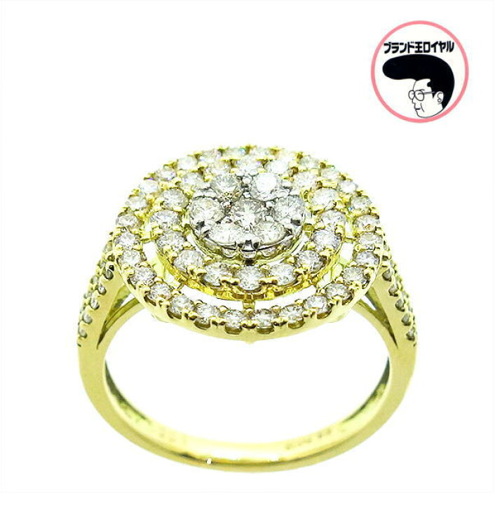 楽天市場】K18YG ダイヤモンド リング 1.00ct イエローゴールド  