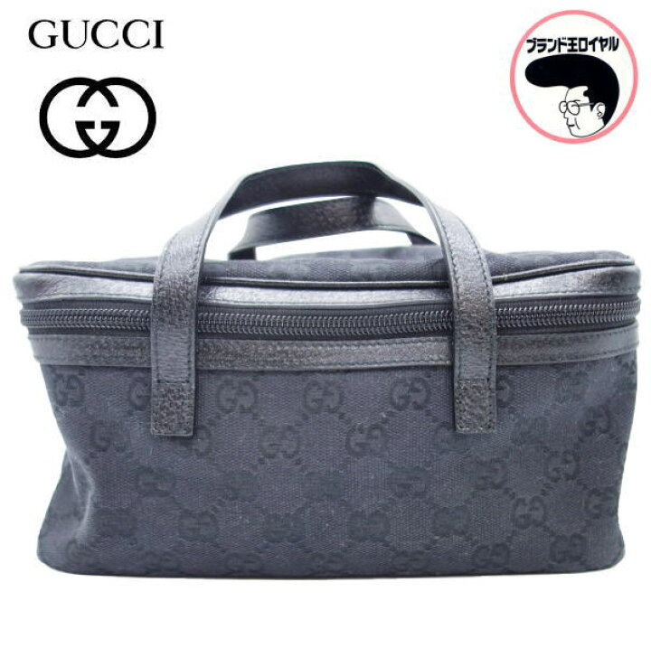 楽天市場】【中古】GUCCI グッチ バニティバッグ 124540 GG黒 ブラック  