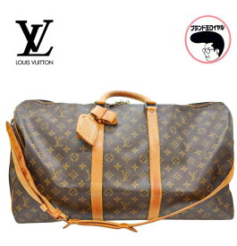 【中古】LOUIS VUITTON ルイヴィトン モノグラム キーポルバンドリエール55 M41414　 旅行用ボストンバッグ　ショルダーストラップ付き