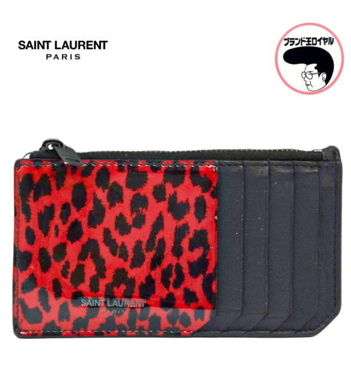 楽天市場】【中古】サンローラン YSL フラグメントケース レオパード柄 