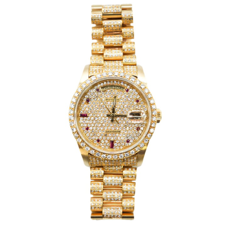 楽天市場】ROLEX ロレックス 18238 デイデイト ダイヤ巻 K18金無垢 