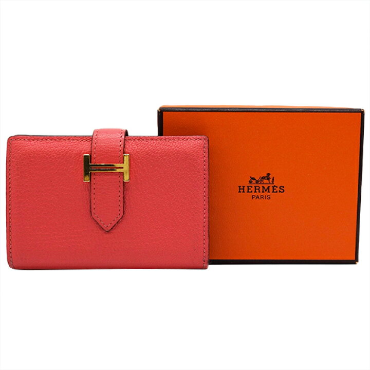 楽天市場】【中古】HERMES エルメス ベアンミニ ローズコンフェッティ 