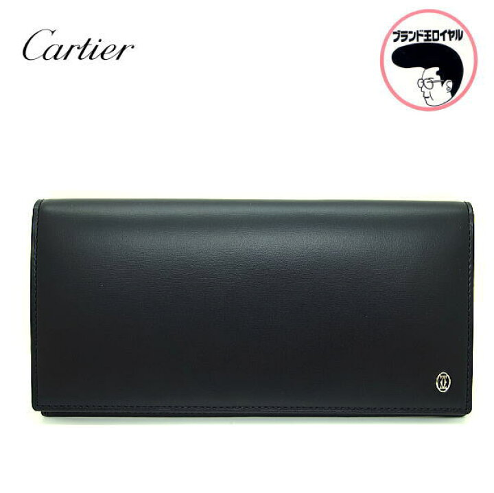 楽天市場】【中古】未使用品 Cartier カルティエ 長財布 ブラック 黒  