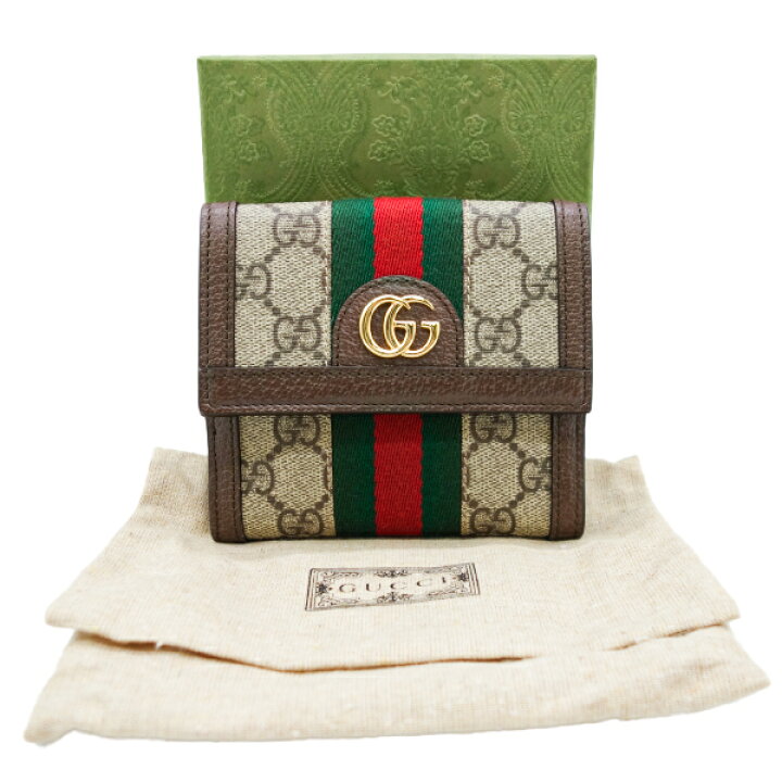 楽天市場】【中古】未使用品 GUCCI グッチ シェリーライン Wホック GG  