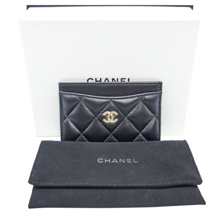 楽天市場】【中古】未使用品 CHANEL シャネル カードケース 黒 CC 