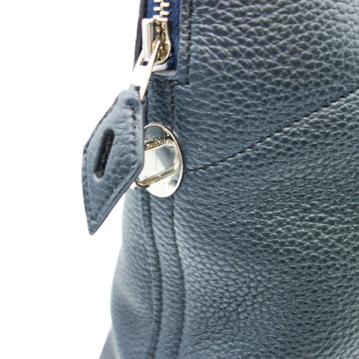楽天市場】【中古】HERMES エルメス ボリード35 ネイビー×シルバー金具 
