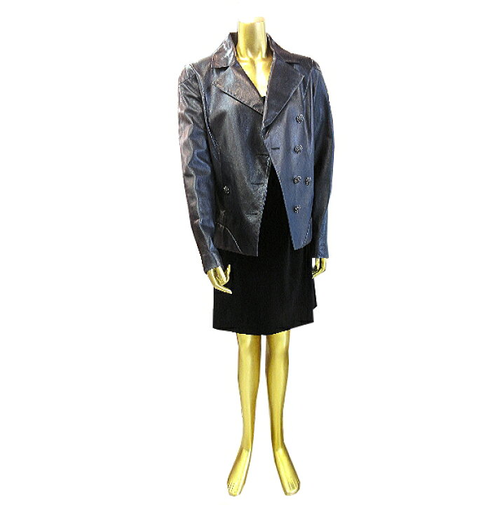 楽天市場】【中古】美品 CHANEL シャネル ラムレザー ジャケット 