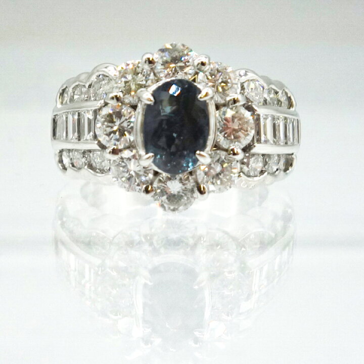楽天市場】PT900 アレキサンドライト リング 1.28ct ダイヤ2.66ct 6月 