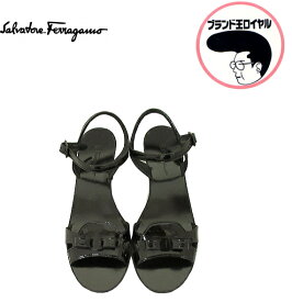 【中古】Ferragamo　サルヴァトーレ・フェラガモ　サンダル　ブラック