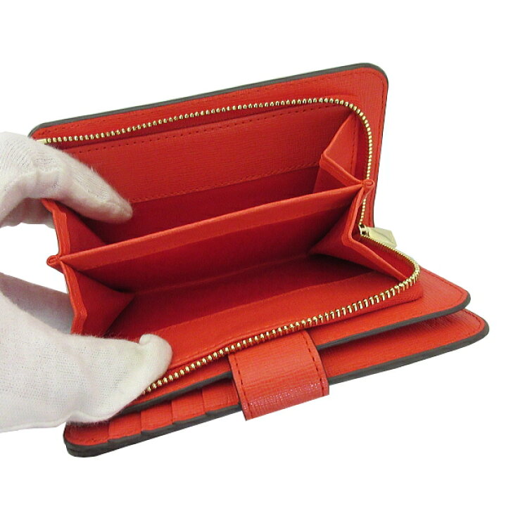楽天市場】【中古】未使用品 FURLA フルラ 二つ折り財布 赤 : ブランド 
