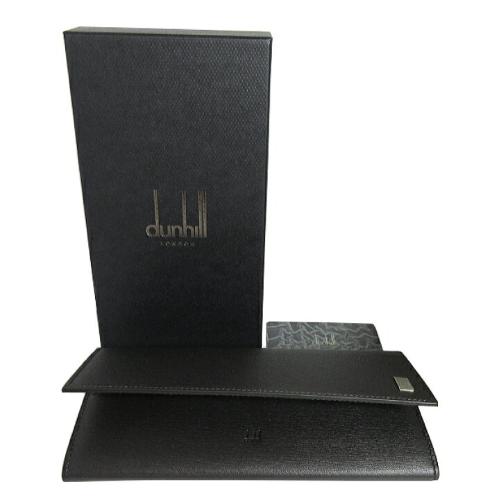 楽天市場】【中古】未使用 DUNHILL ダンヒル メンズ長財布 ブラック 