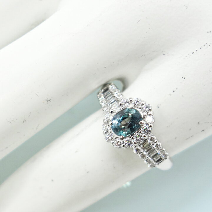 楽天市場】PT900 アレキサンドライト リング 0.55ct ダイヤ0.47ct 6月 