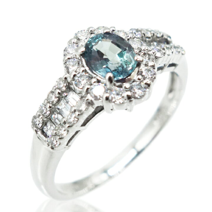 楽天市場】PT900 アレキサンドライト リング 0.55ct ダイヤ0.47ct 6月 
