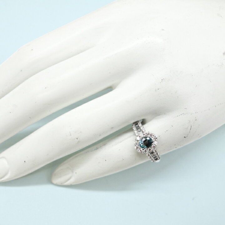 楽天市場】PT900 アレキサンドライト リング 0.55ct ダイヤ0.47ct 6月 