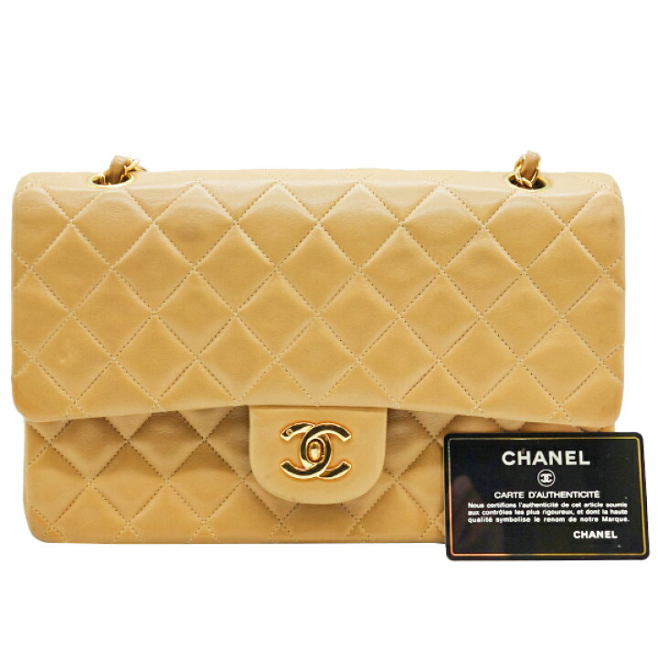 CHANELシャネルチェーンショルダーゴールドキャメル色ミディアム