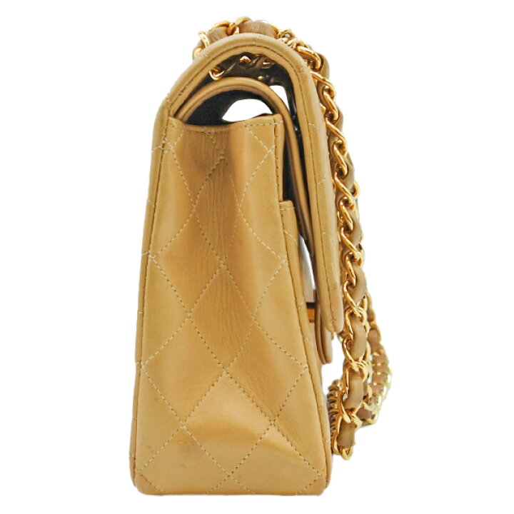 CHANELシャネルチェーンショルダーゴールドキャメル色ミディアム