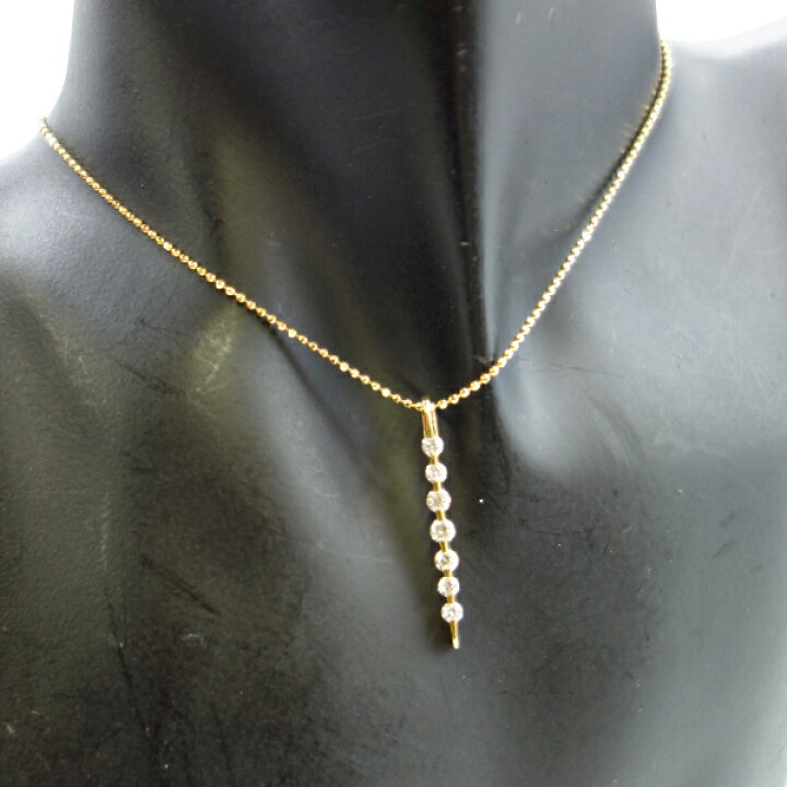 楽天市場】K18 ダイヤネックレス 0.56ct ダイヤモンド イエロー  