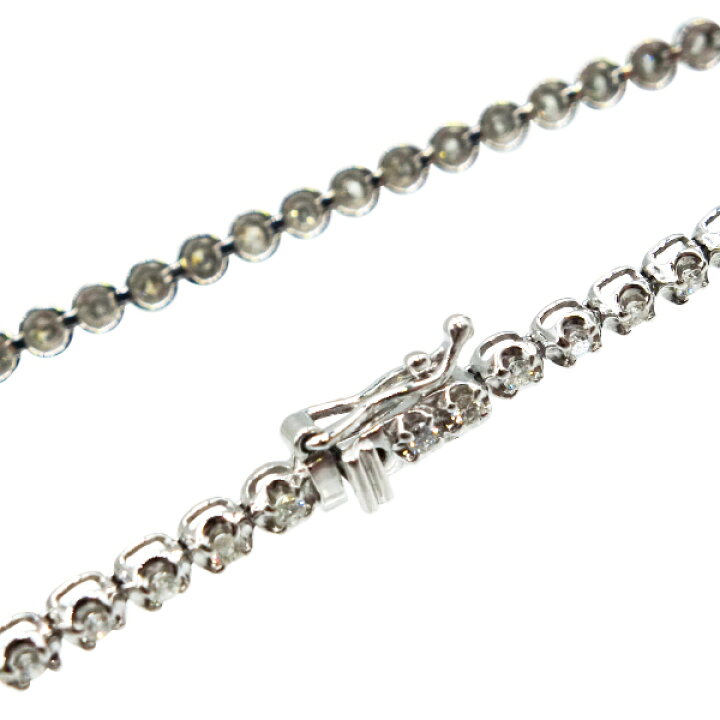 楽天市場】K18WG テニスブレス 1ct ダイヤモンドブレスレット ホワイト 