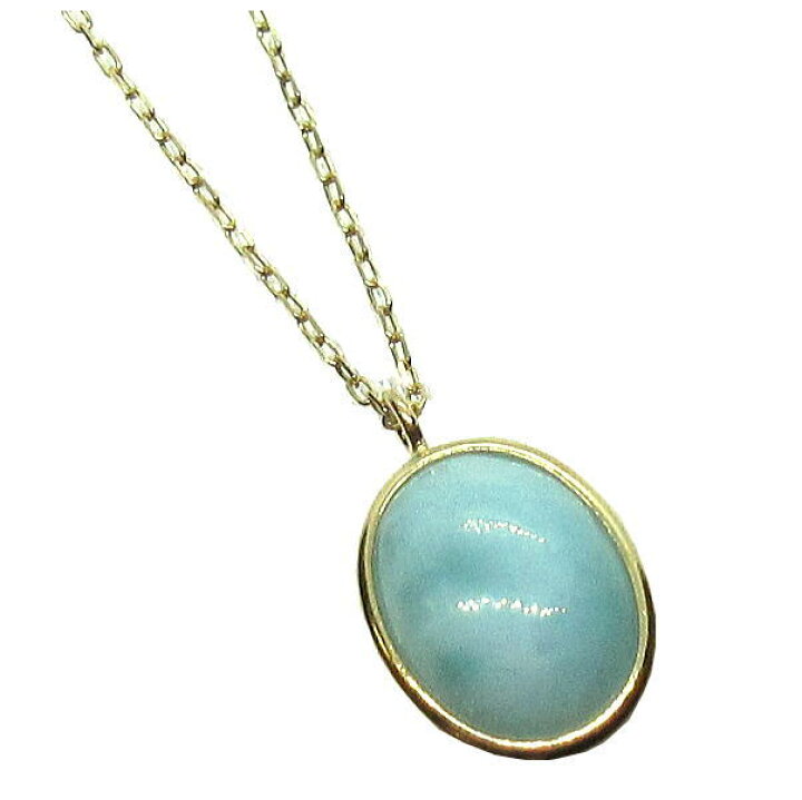 楽天市場】ラリマーネックレス K18YG イエローゴールド larimar 一粒  