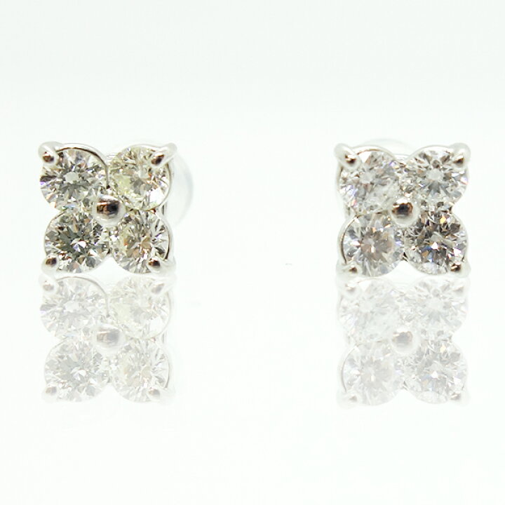 楽天市場】ダイヤモンドピアス H&C ハート＆キューピッド 1.00ct Pt900 