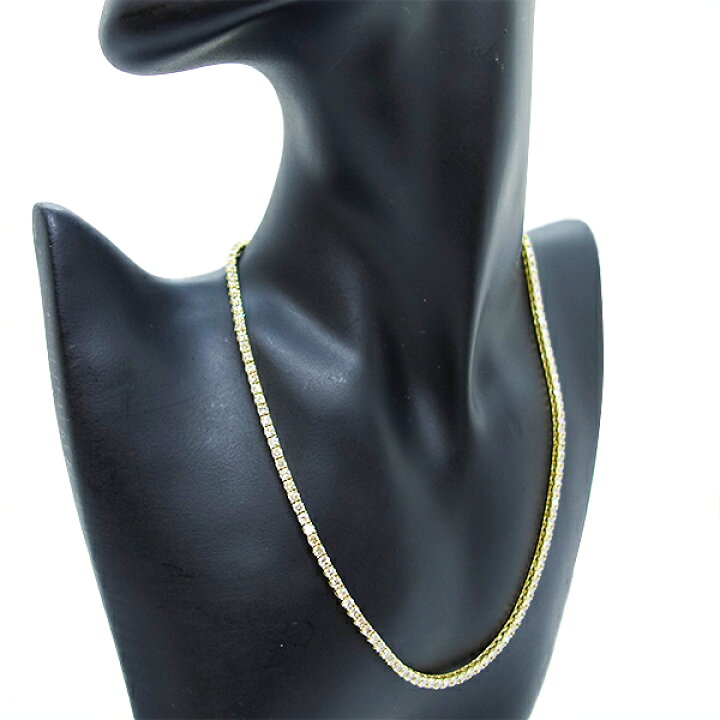 楽天市場】ダイヤモンド テニスネックレス 10.00ct K18YG イエロー 