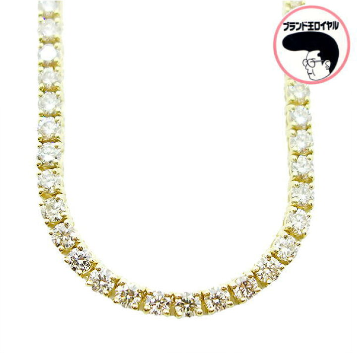 楽天市場】ダイヤモンド テニスネックレス 10.00ct K18YG イエロー 