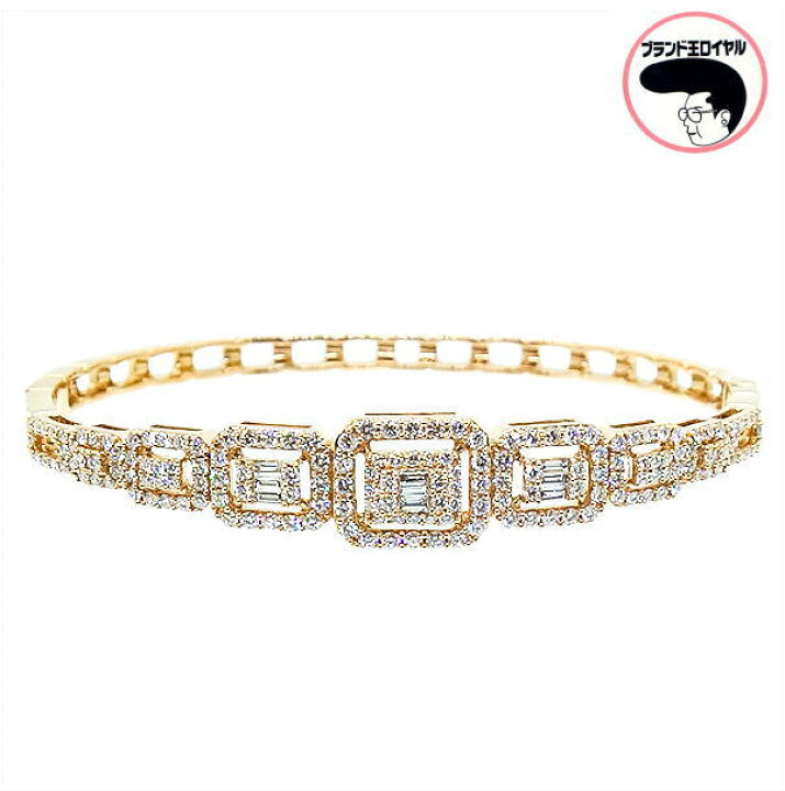 楽天市場】K18PG ダイヤモンド バングル 1.315ct ダイヤブレスレット 