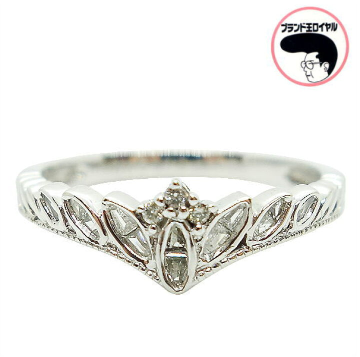 楽天市場】ダイヤモンドリング K18WG ホワイトゴールド 0.12ct  