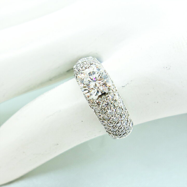 楽天市場】PT プラチナ ダイヤリング 1.002ct Eカラー VS-1 Good 高  