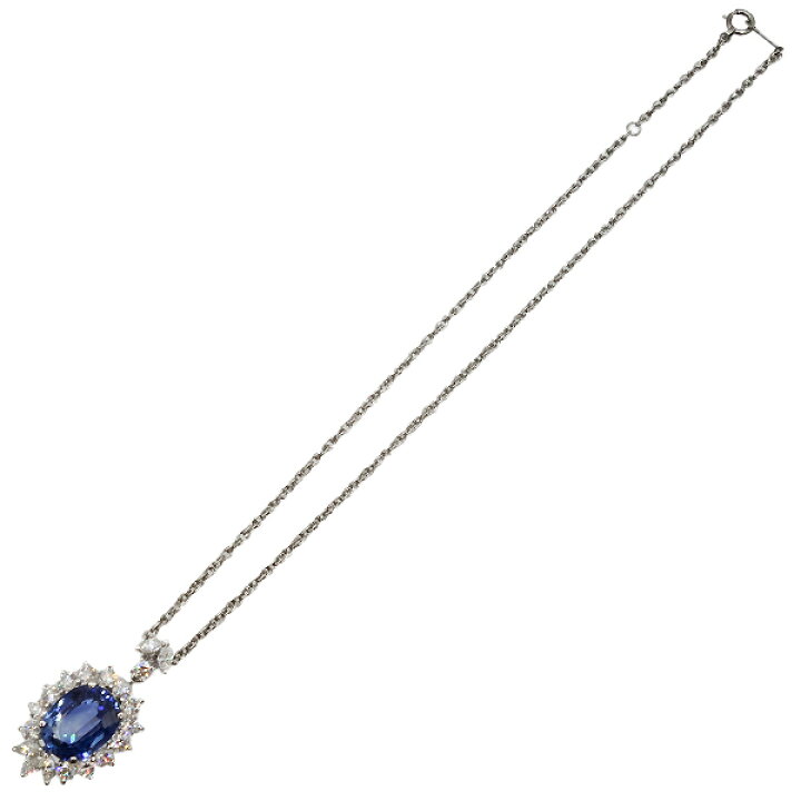 楽天市場】PT900 プラチナ サファイアネックレス S12.52ct D3.4ct 