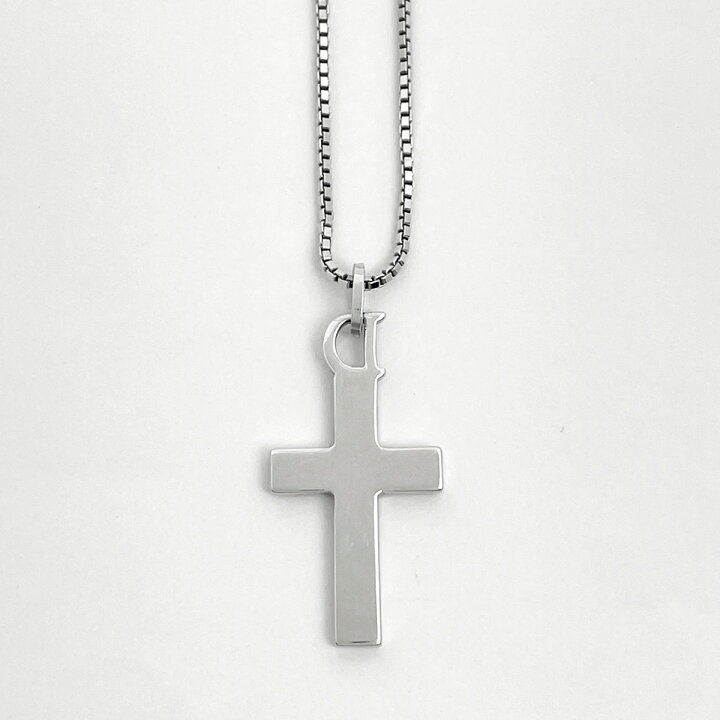 極美品】 Dior ネックレス 十字架モチーフ シルバー CDロゴ チェーン 
