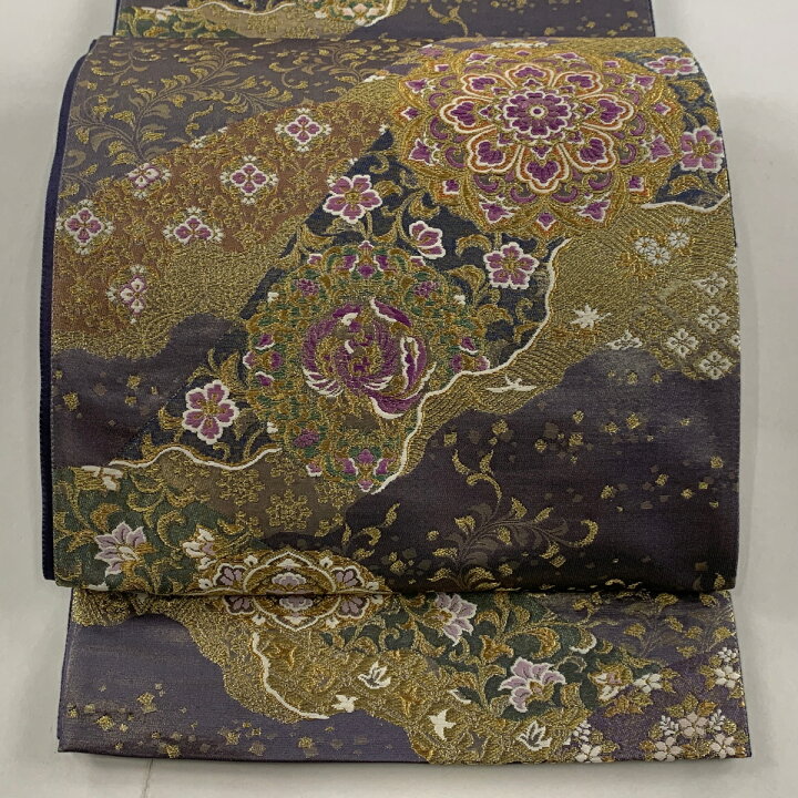 楽天市場】袋帯 美品 逸品 じゅらく 落款あり じゅらく帝王紫 華文 