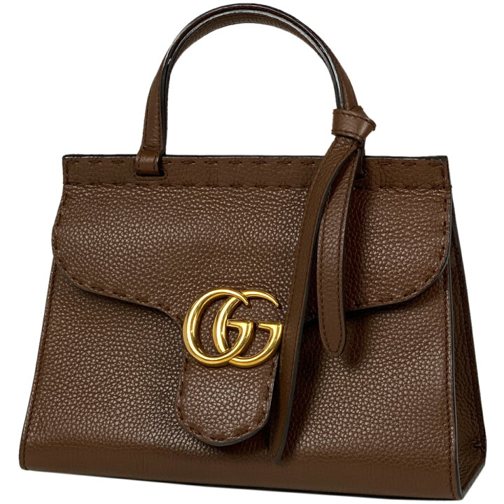 楽天市場】グッチ GUCCI GGマーモント スモール トップハンドル バッグ  