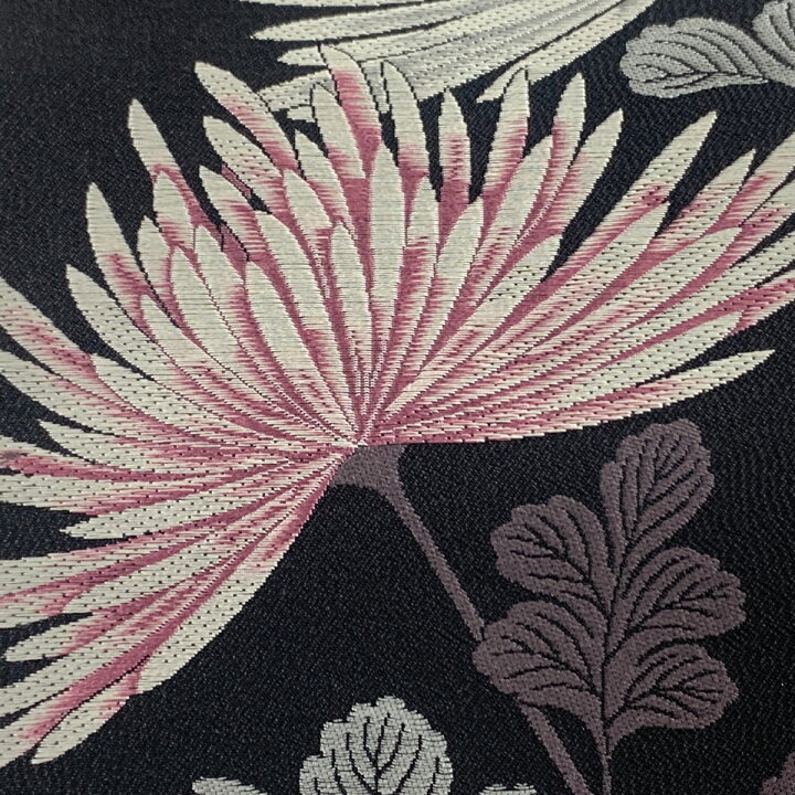 楽天市場】袋帯 美品 名品 古代貝紫 菊 刺繍 黒 六通 正絹 【中古 