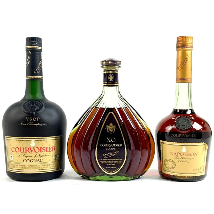 楽天市場】3本 クルボアジェ Courvoisier VSOP XO グリーンボトル 