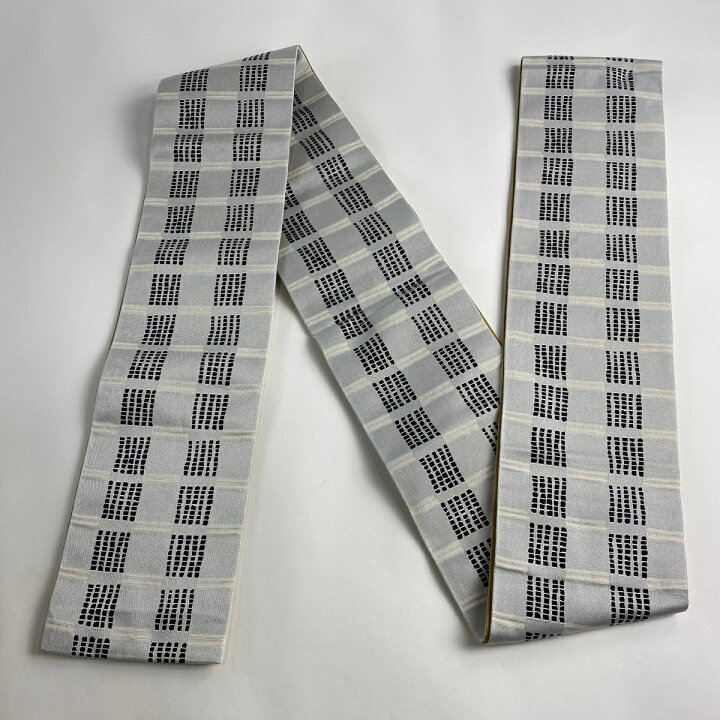 楽天市場】半幅帯 美品 優品 幾何学 灰白 化繊 【中古】 : バイセル 