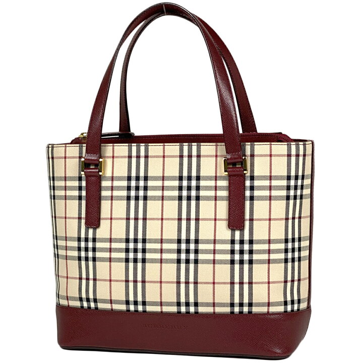 楽天市場】バーバリー BURBERRY ロゴ トートバッグ チェック柄  