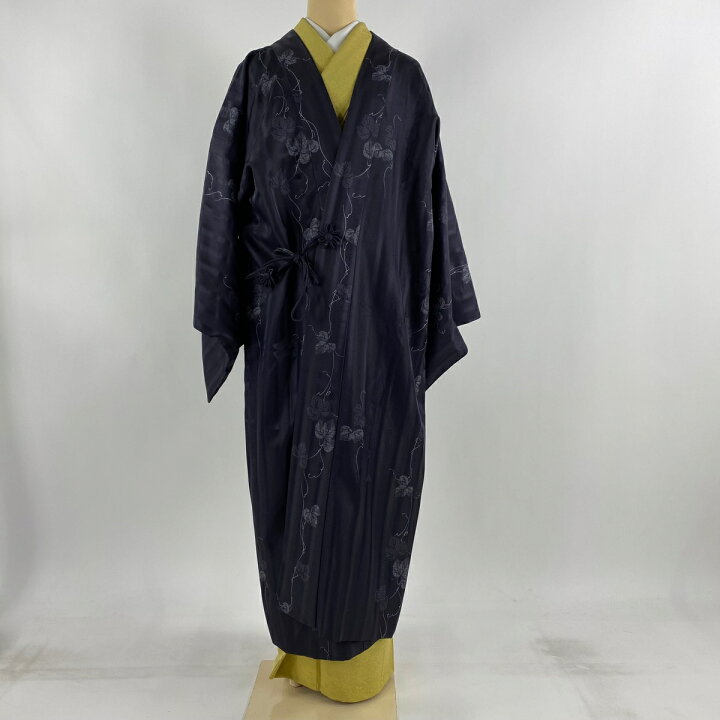 楽天市場】道中着 身丈127.5cm 裄丈68cm L 和装コート 蔦 濃紫 正絹 美  