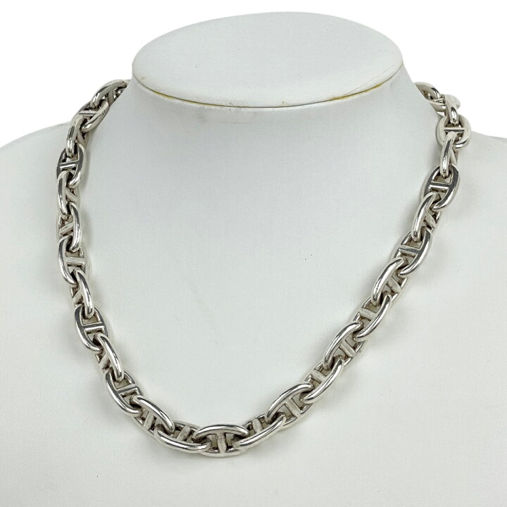 HERMES シェーヌダンクルMM36ネックレス シルバー HERMES エルメス 