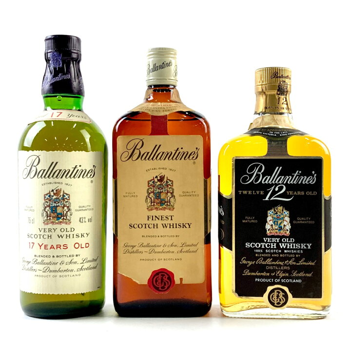 楽天市場】3本 バランタイン Ballantines 17年 ファイネスト 旧 12年  