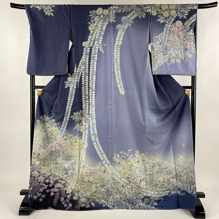 楽天市場】訪問着 身丈171cm 裄丈69cm L 袷 吉乃一廉 落款あり 辻が花  
